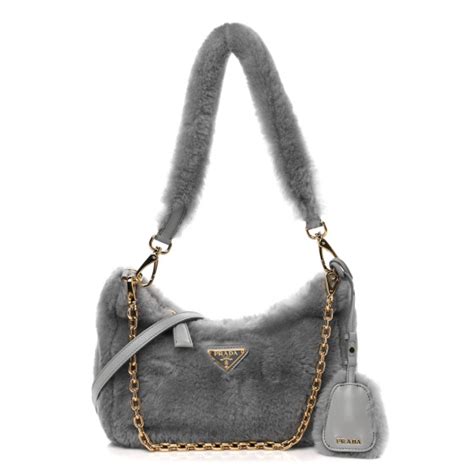 PRADA Shearling Nappa Mini Re